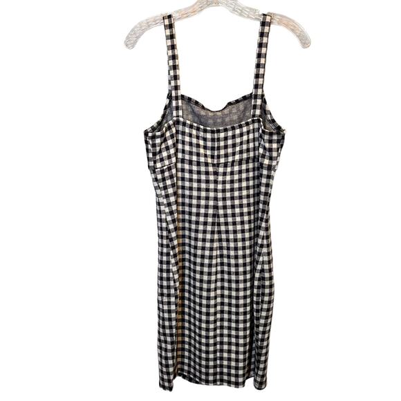 The General Good Gingham Bodycon Fitted Blue Sleeveless Dress - Picture 3 of 8